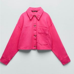 NWT Zara cropped cotton overshirt